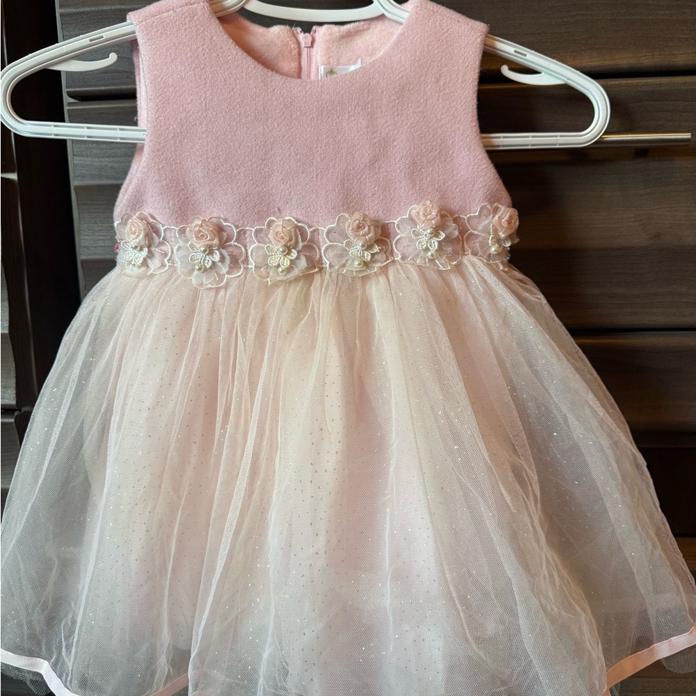 Pink Floral Kids Dress